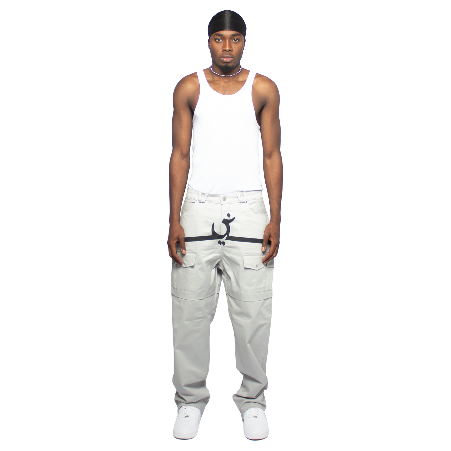 GREY CARGO PANTS